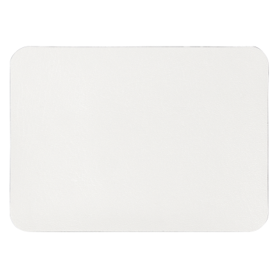 Шеврон Rectangle Cowhide размер 50*70 мм, белый, со скругленными углами