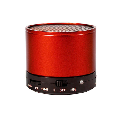Портативная bluetooth-колонка"Martins", красный, 5,9х5 см,пластик,металл