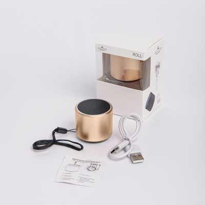 Портативная mini Bluetooth-колонка Sound Burger"Roll" золото