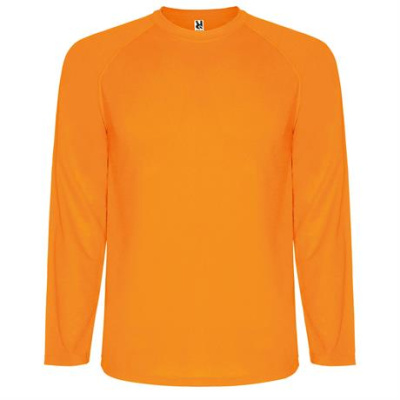 Спортивная футболка MONTECARLO L/S мужская, ФЛУОРЕСЦЕНТНЫЙ ОРАНЖЕВЫЙ S