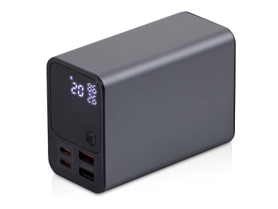 Внешний аккумулятор для ноутбуков EpIQ, 100 Вт, 30000 mAh, темно-серый