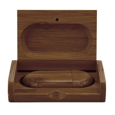Флеш накопитель USB 2.0 Maple BOX в футляре, орех, дерево/дерево, 32 Gb